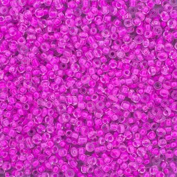 Бисер, (стекло), 11/0, упак./20 гр., Astra&amp;Craft (138 розовый/прозр.с цвет.центром)