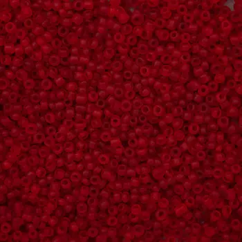 Бисер, (стекло), 11/0, упак./20 гр., 'Астра' (M5 красный/прозр.матовый)