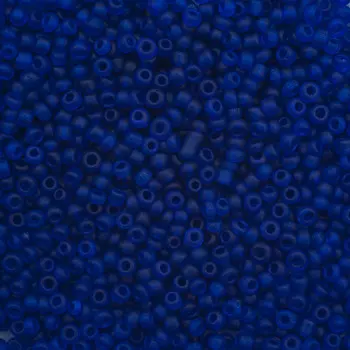 Бисер, (стекло), 11/0, упак./20 гр., 'Астра' (M8 синий/прозр.матовый)