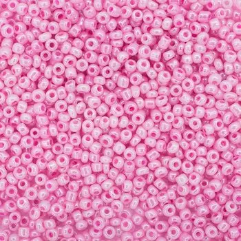 Бисер, (стекло), 11/0, упак./20 гр., 'Астра' (145 св.розовый/жемчужный)