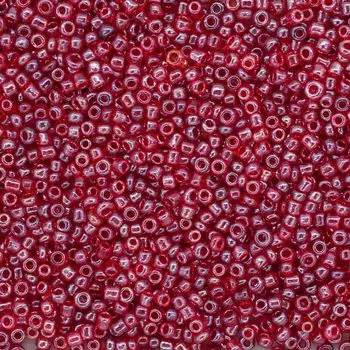 Бисер, (стекло), 11/0, упак./20 гр., 'Астра' (105B бордовый/прозр.глянцевый)