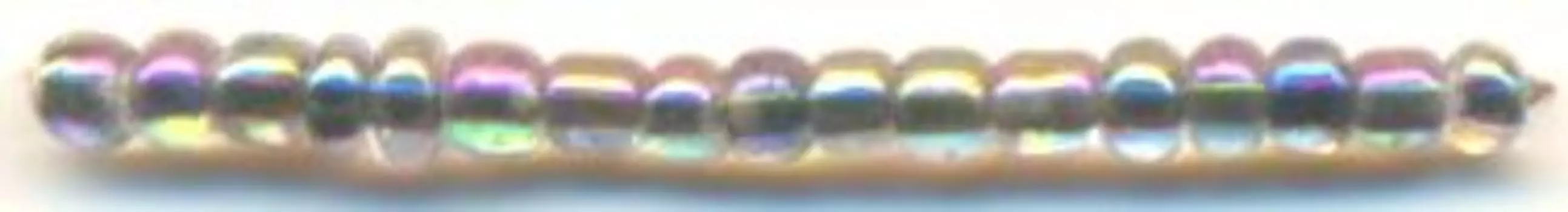 Бисер, (стекло), 11/0, упак./20 гр., 'Астра' (214 серый/прозр.с.цвет.центром(радужный))