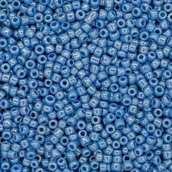 Бисер, (стекло), 11/0, упак./20 гр., Astra&amp;Craft (123В голубой/непрозр.глянцевый)