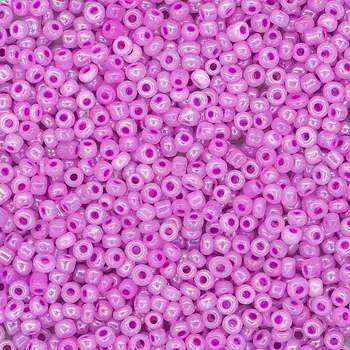 Бисер, (стекло), 11/0, упак./20 гр., 'Астра' (151 т.розовый/жемчужный)