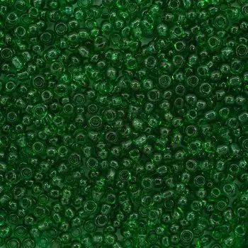 Бисер, (стекло), 11/0, упак./20 гр., Astra&amp;Craft (7B зеленый/прозрачный)