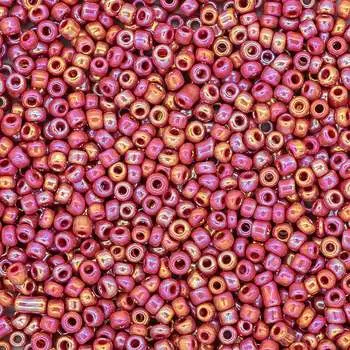 Бисер, (стекло), 11/0, упак./20 гр., 'Астра' (405B бордовый/непрозр.радужный)