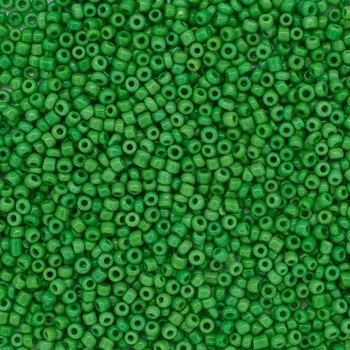 Бисер, (стекло), 11/0, упак./20 гр., 'Астра' (47 св.зеленый/непрозрачный)