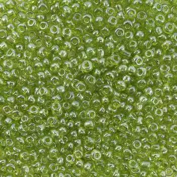 Бисер, (стекло), 11/0, упак./20 гр., Astra&amp;Craft (104 салат/прозрачный, глянцевый)