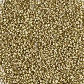 Бисер, (стекло), 11/0, упак./20 гр., Astra&amp;Craft (1113 св. золотой/глянцевое покрытие)