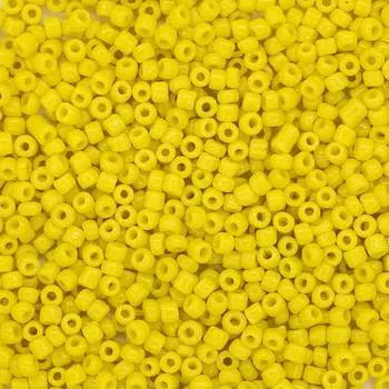 Бисер, (стекло), 11/0, упак./500 гр., 'Астра' (42 св.золотой/непрозрачный)