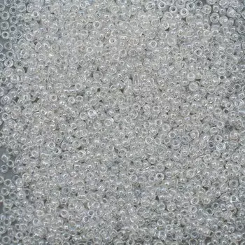 Бисер, (стекло), 11/0, упак./500 гр., 'Астра' (101 белый/прозр.глянцевый)