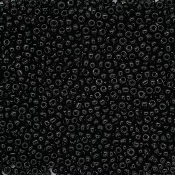 Бисер, (стекло), 11/0, упак./500 гр., Astra&amp;Craft (49 черный/непрозрачный)