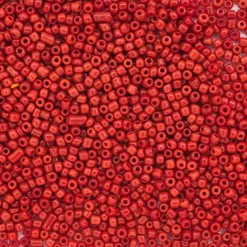 Бисер, (стекло), 11/0, упак./500 гр., Astra&amp;Craft (45 красный/непрозрачный)