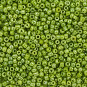 Бисер, (стекло), 11/0, упак./500 гр., Astra&amp;Craft (124 салат/непрозр.глянцевый)