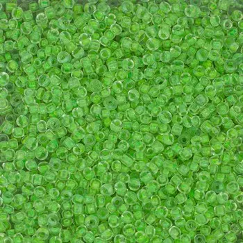 Бисер, (стекло), 11/0, упак./500 гр., Astra&amp;Craft (135 зелёный/прозр.с цвет центром)