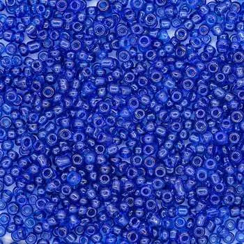 Бисер, (стекло), 11/0, упак./500 гр., Astra&amp;Craft (8 синий/прозрачный)