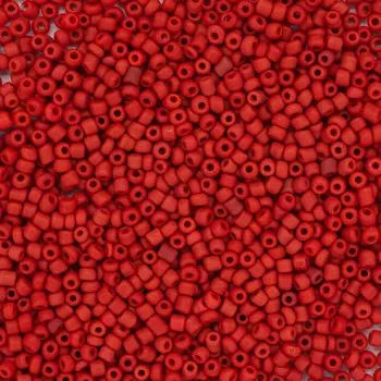 Бисер, (стекло), 11/0, упак./500 гр., Astra&amp;Craft (M45 красный/непрозр.матовый)