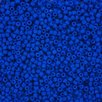 Бисер, (стекло), 11/0, упак./500 гр., Astra&amp;Craft (M48 синий/непрозр.матовый)