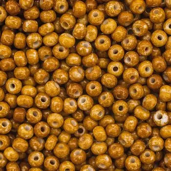 Бисер травертин 6/0 (66209), круг.отв., 50гр Preciosa