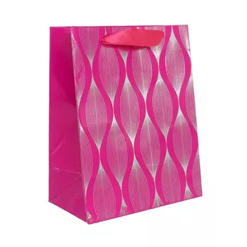 BK991 Пакет подарочный ламинированный, 23*18*10см (A-розовый)