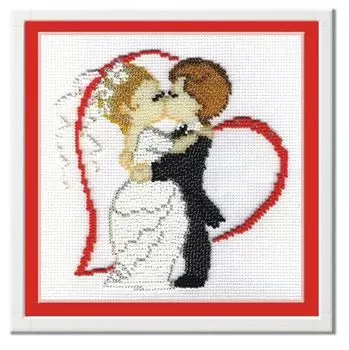 БК- 37 Набор для вышивания 'МП Студия' 'Молодожены', 15х15 см