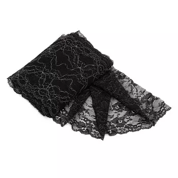 BL00073 Эластичное кружево 18,5 см*10 м (черный)