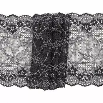 BL00080 Кружево эластичное 16,5см*10м, черный