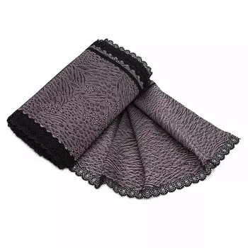 BL00084 Эластичное кружево 23 см*10 м (черный/розовый)