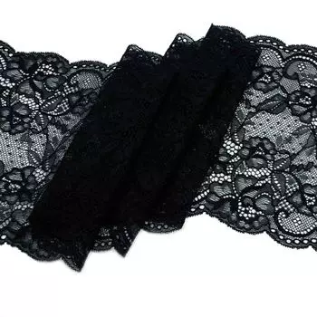 BL00114 Кружево эластичное 18см*10м, черный