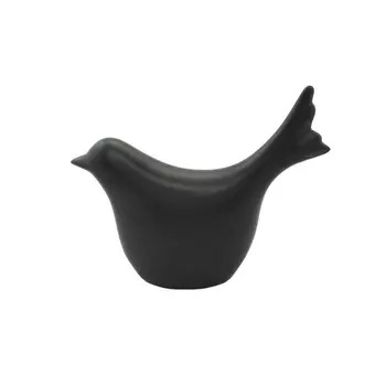 BL0130108 Керамическая фигурка Птичка 1, черная, матовая, 17,3см