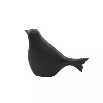 BL0130109 Керамическая фигурка Птичка 2, черная, матовая, 15см