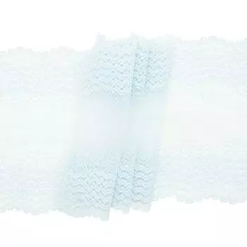 BLU00238 Кружево эластичное 18см*10м, голубой