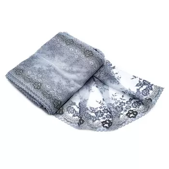 BLU00249 Эластичное кружево 23,5 см*10 м (голубой)