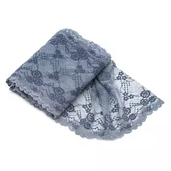 BLU00250 Эластичное кружево 20 см*10 м (синий)