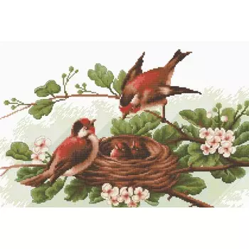 BM3005 Набор для вышивания 'Птицы ' 30,5*19см, Luca-S