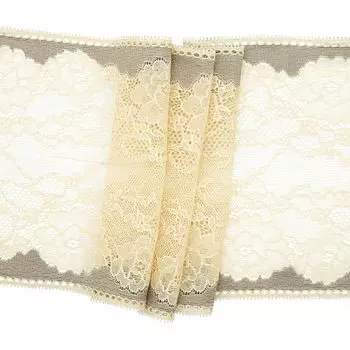 BN00529 Кружево эластичное 19см*10м, бежевый