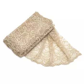 BN00552 Эластичное кружево 24 см*10 м (бежевый)