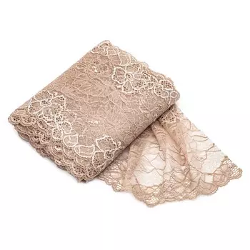 BN00561 Эластичное кружево 19,5 см*10 м (бежевый)