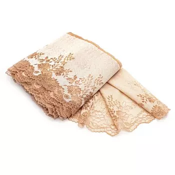 BN00566 Эластичное кружево 17,5 см*10 м (белый/бежевый)