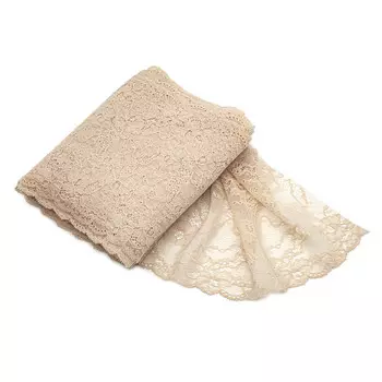 BN00571 Эластичное кружево 20 см*10 м (бежевый)