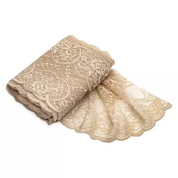 BN00574 Эластичное кружево 18 см*10 м (бежевый)