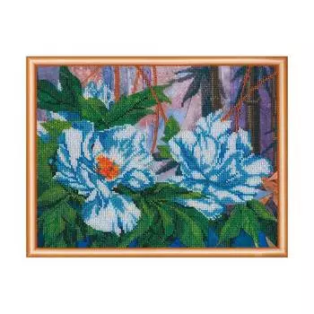 БН-3044 Набор для вышивания бисером Hobby&amp;Pro 'Белые пионы', 32*25 см
