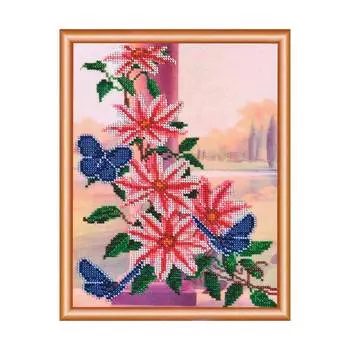 БН-3045 Набор для вышивания бисером Hobby&amp;Pro 'Клематис', 20*26 см