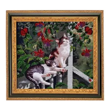 БН-3064 Набор для вышивания бисером Hobby&amp;Pro 'На крылечке', 30*27 см