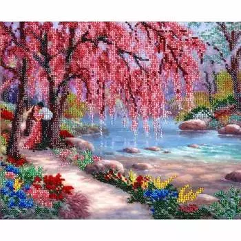 БН-3084 Набор для вышивания бисером Hobby&amp;Pro 'На прогулке', 30*25 см