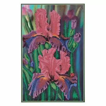 БН-3094 Набор для вышивания бисером Hobby&amp;Pro 'Ирисы', 25*40 см