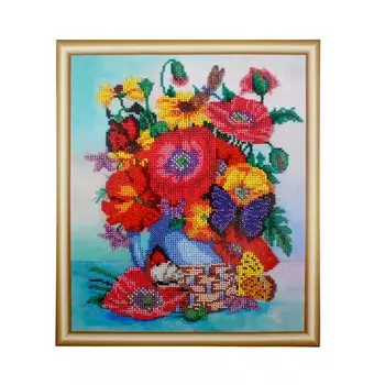БН-3110 Набор для вышивания бисером Hobby&amp;Pro 'Букетик', 25*30 см