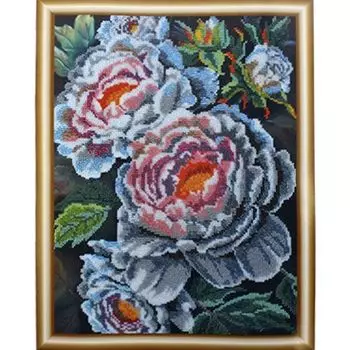 БН-3115 Набор для вышивания бисером Hobby&amp;Pro 'Пионы', 29*39 см