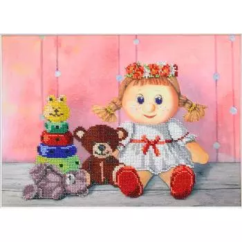БН-3123 Набор для вышивания бисером Hobby&amp;Pro 'Игрушки для Алисы', 33*30 см