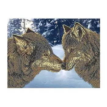 БН-3160 Набор для вышивания бисером Hobby&amp;Pro 'Поцелуй', 40*30 см